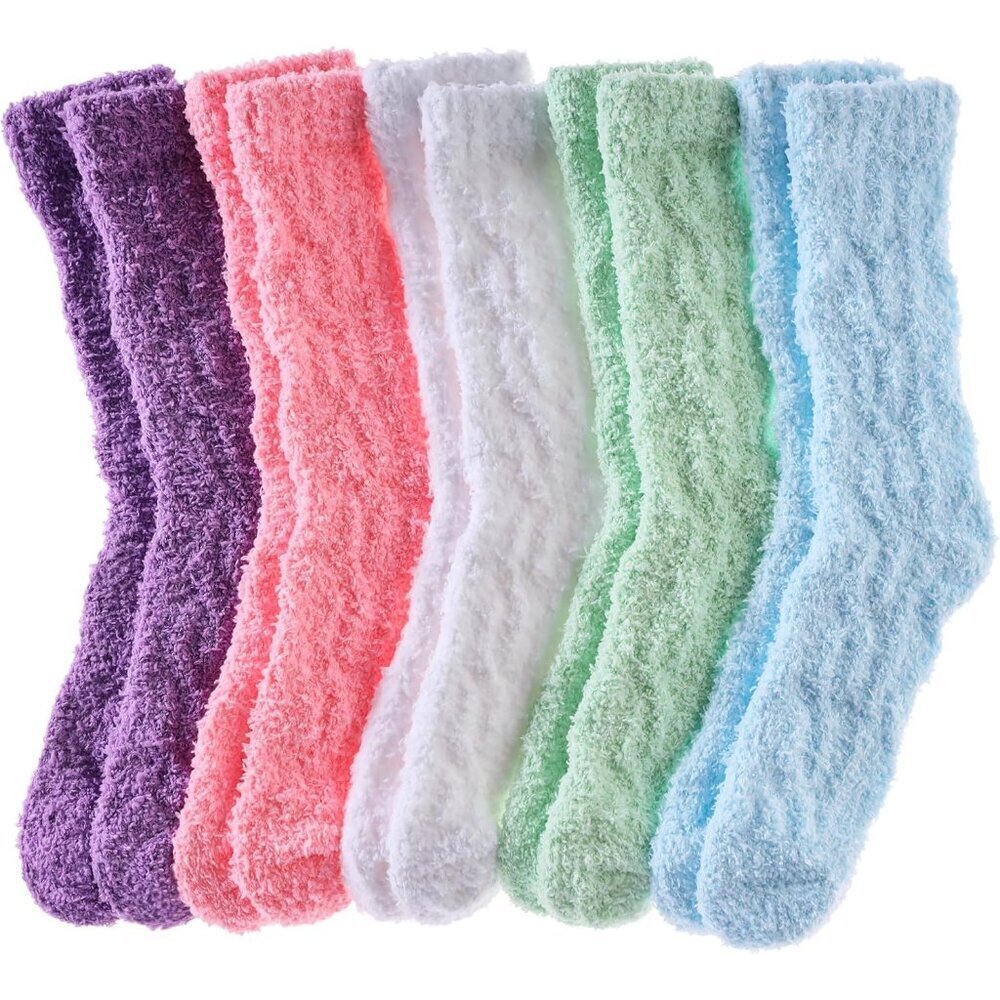 🆕Women's Multi Fuzzy Socks Cozy Fluffy Slipper Soft Winter Warm Home Sleeping